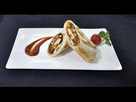 Chicken Tikka In White Wrap + water.