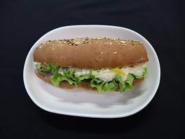 Veg junglee in multigrain baguette +  water